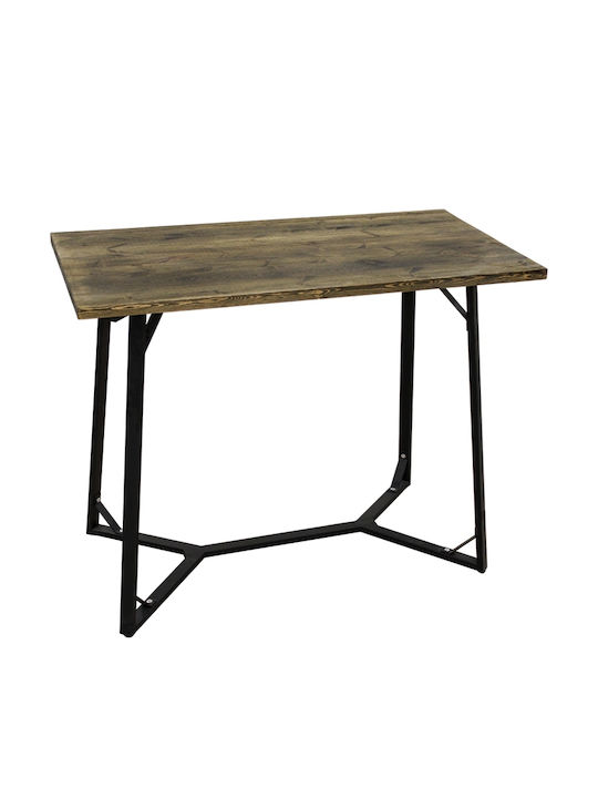 Tisch Bar für Außenbereich Zusammenklappbar Bistro Black 120x65x108cm