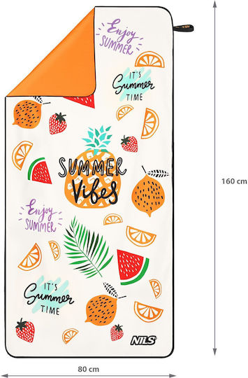 Ncr14 Summer Microfiber Beach Towel 160x80 Cm Nils