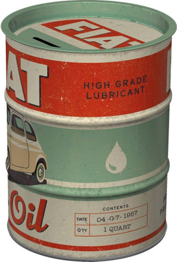 Nostalgic Μεταλλικός Κουμπαράς Oil Barrel "fiat Premium Protection Oil"