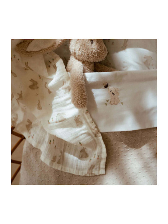 Little Dutch Knitted Baby Blanket Beige 110x140cm