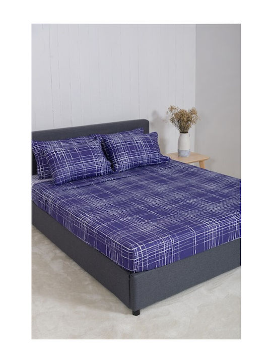 Naf Naf Sheet Sets King Size 270x280cm. Summit Pacific Blue 4pcs