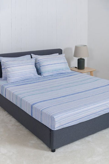 Naf Naf Set Cearșafuri 240x270cm. Summit Albastru 4buc