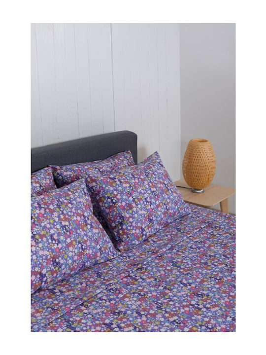 Naf Naf Sheet Sets King Size 270x280cm. Summit Lilac 4pcs