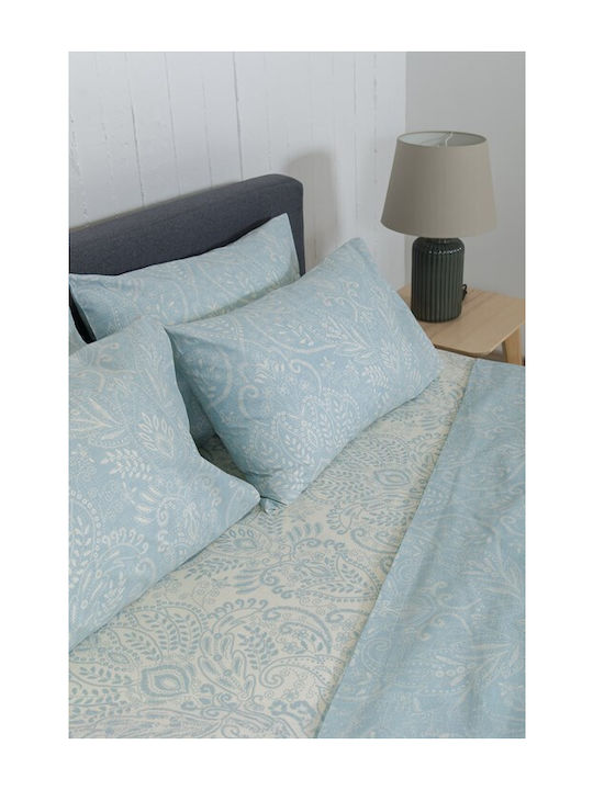 Naf Naf Summit Σετ Σεντόνια Υπέρδιπλα 240x270εκ. Atlantic Teal (4τμχ)