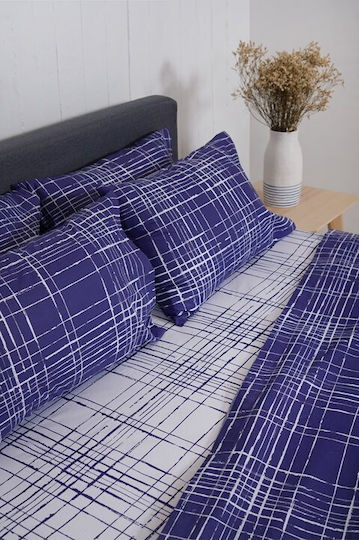 Naf Naf Sheet Sets Queen 240x270cm. Summit Pacific Blue 4pcs