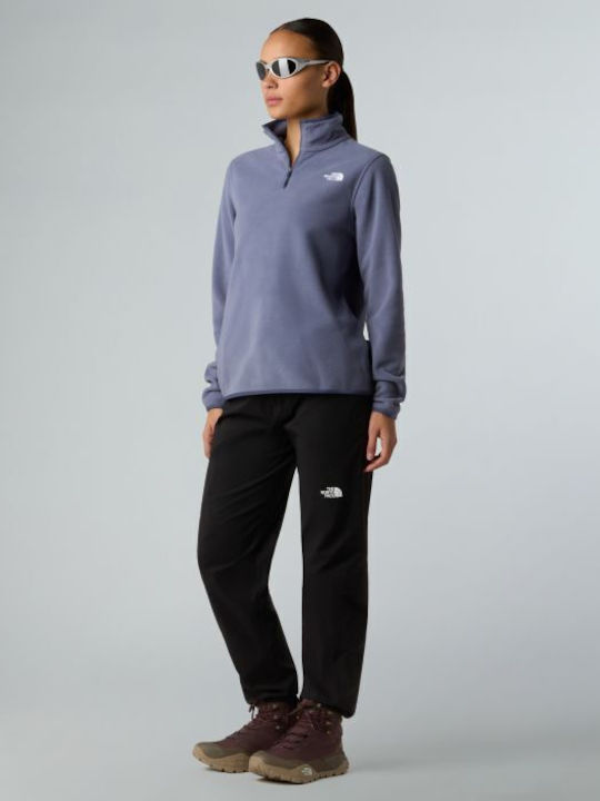 100 Glacier 1/4 Winter Women's Fleece Blouse with Zipper Twilight Galaxy