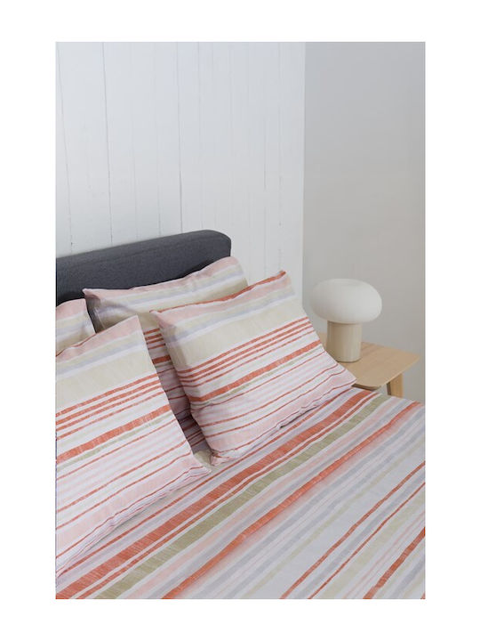 Naf Naf Summit Σετ Σεντόνια King Size με Λάστιχο 240x270εκ. Red (4τμχ)