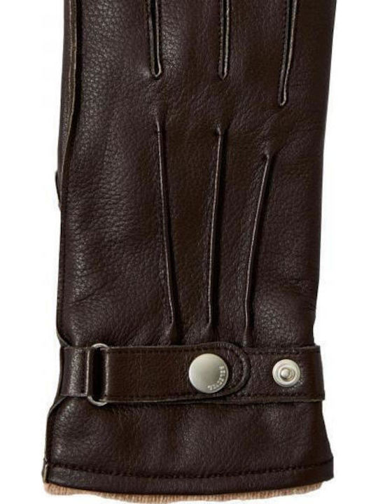 Unisex Leather Gloves Brown Unisex Leather Gloves Brown