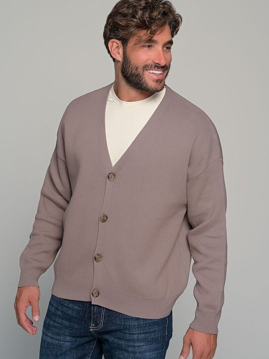 Herren Strickjacke mit Knöpfen Cigar