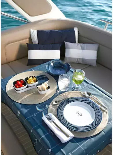 Marine Business Τablecloth Sailor Soul with Pattern Blue 200x140cm