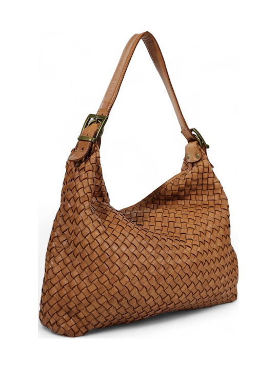 Leather Women's Hobo Bag Brown / Tan