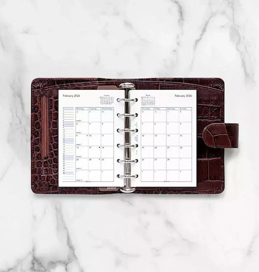Filofax Monthly Diary Refill 2026 8.1x12cm