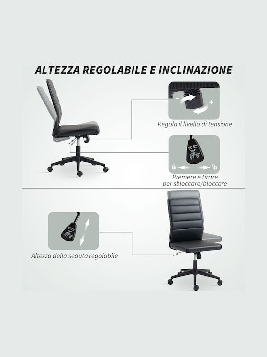 HomCom Office Chair with Adjustable Arms Black