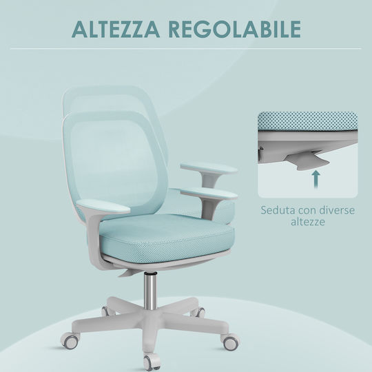 Vinsetto Office Chair with Adjustable Arms Light Green