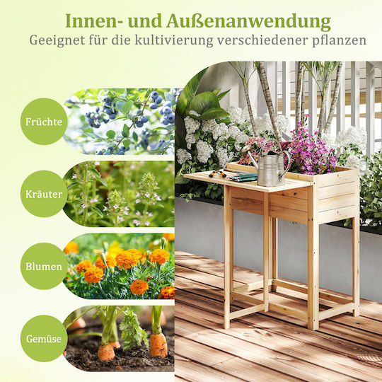 Costway Planter Box Lemn Natural