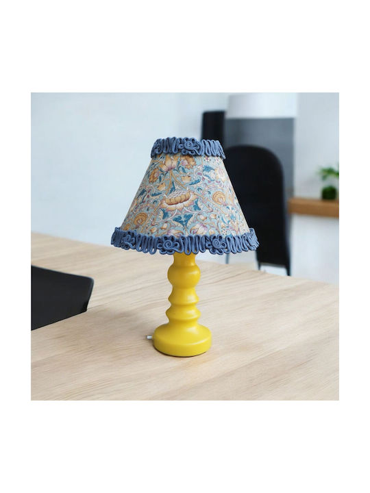 Oxygen Tribal Table Lamp for E27 Socket with Blue Shade and Base