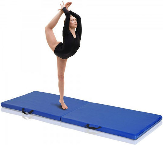 HomCom Klappbare Trainingsmatte Für Kunstturnen Blau (180x60x5cm)