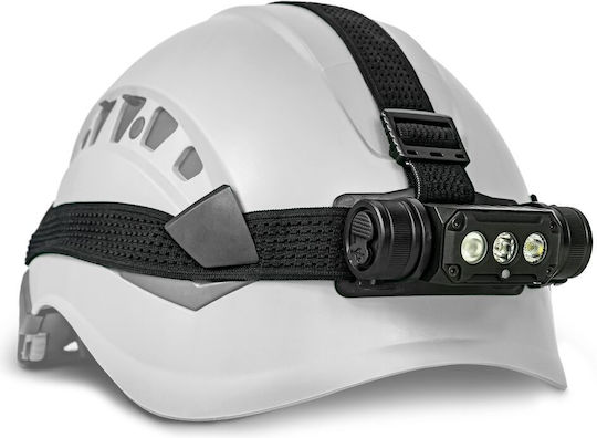 Technik Rechargeable Headlamp LED IP44 with Maximum Brightness 1200lm Red