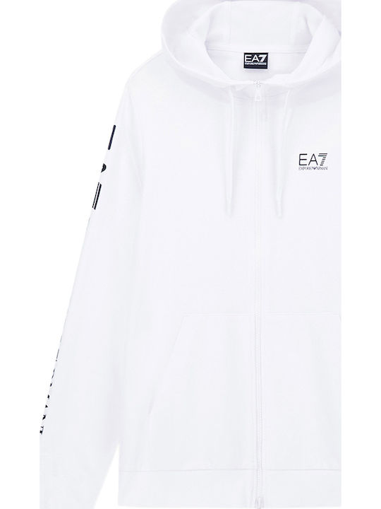 Ζακέτα με Κουκούλα White/black