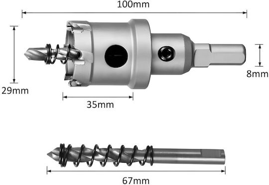 Ferăstrău de găurit Găuri de carotare Tăiere uscată cu diametru între 20mm și 100mm pentru Lemn, Metal și Plastic