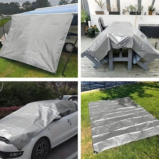 Мрежа / Сенчесто платно Сив 4x5m 80гр/кв.м