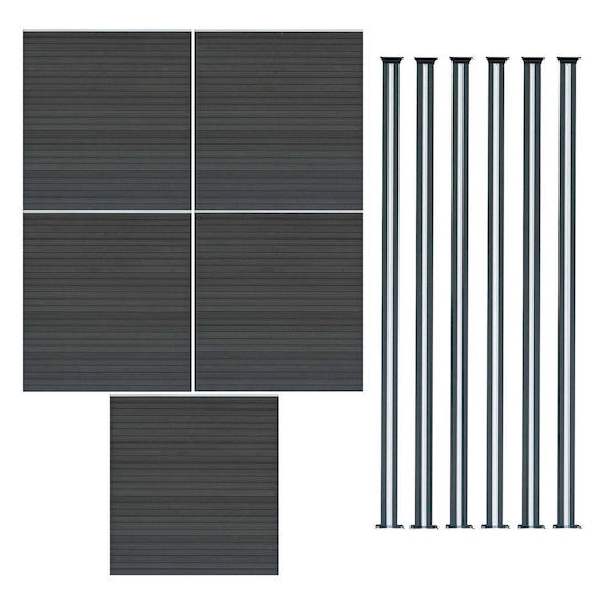 Material pentru Împrejmuire Grădină din Magazin online WPC 1buc Gray