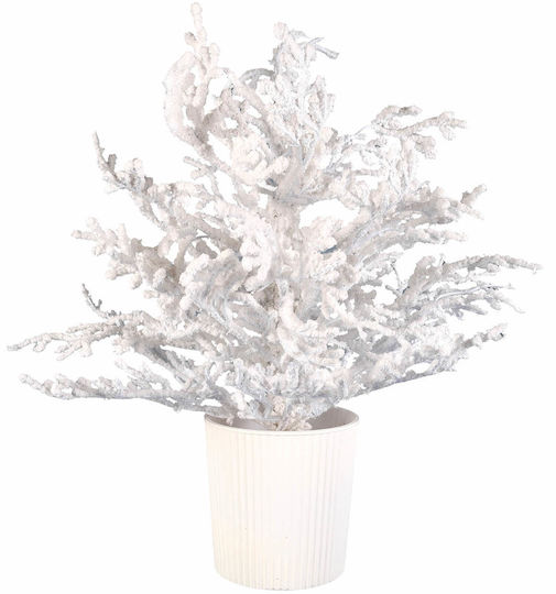Decorațiune de Crăciun Nins Plastic Braduleț 45cm. Alb