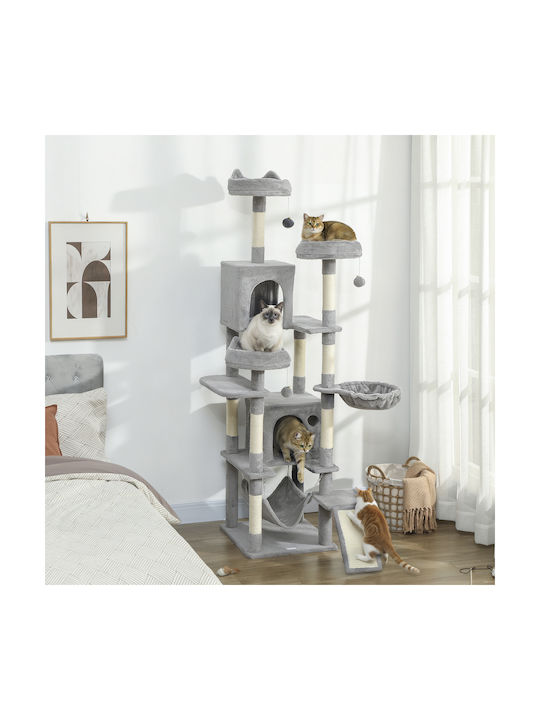 Pawhut Baum Kratzbaum Pole Gray 48x48x192cm