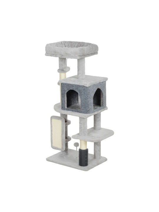 Pawhut Stâlp pentru zgâriat pisici Copaci pentru pisici Gri 7x7cm