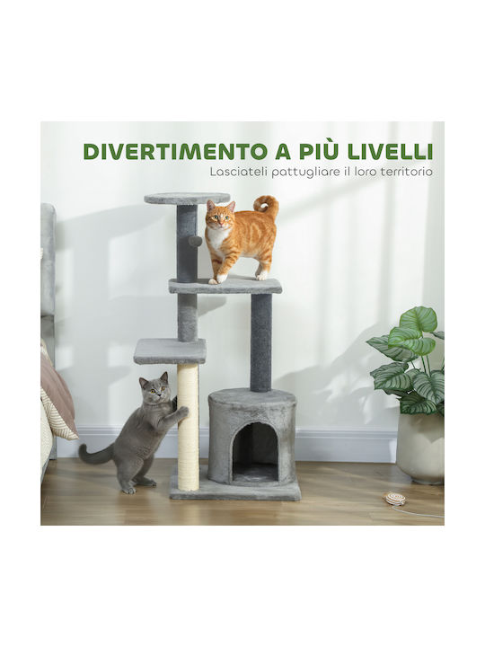 Pawhut Stâlp pentru zgâriat pisici Copaci pentru pisici Gri 30x30cm