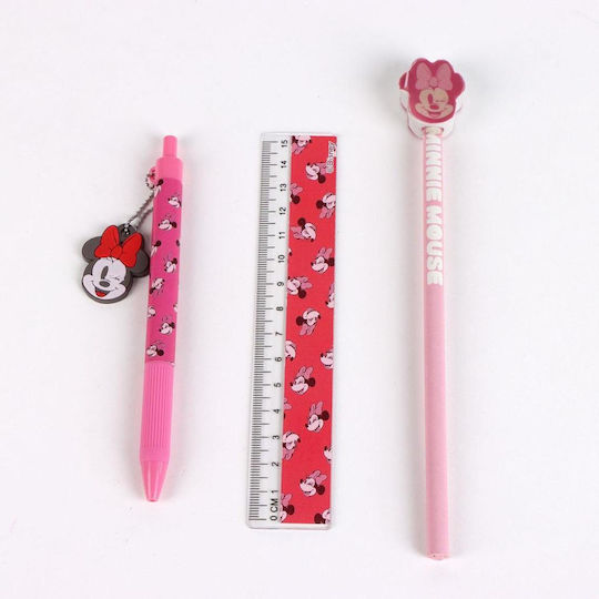 Minnie Stationery Set Pencil Holder + 3 Pieces