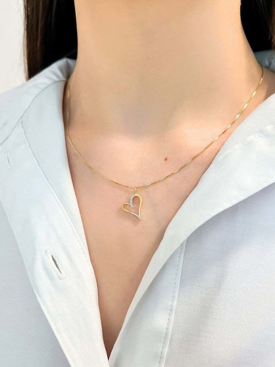 Sorelly Charm Καρδιά από Χρυσό 14Κ