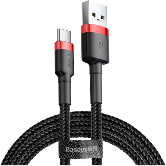Baseus Cafule USB 2.0 Cable USB-C male - USB-A PD Κόκκινο 1m CATKLF-B91