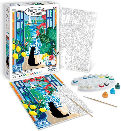 Sentosphere Palette D'artiste Paint By Numbers Γάτα Στο Παράθυρο 028-45212