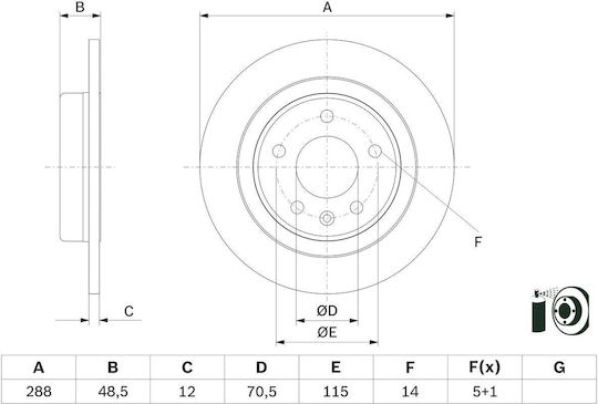 Bosch Bremsscheibe 0 986 479 F83