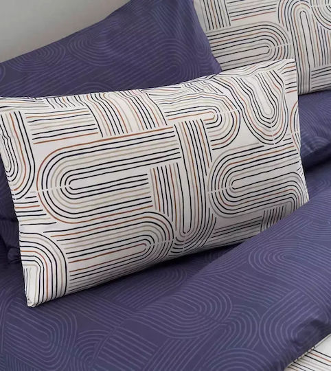 Vesta Home Set Cearșafuri King Size cu Elastic 240x270+35cm. Lorena-1 Kaφe 4buc
