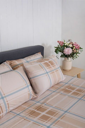 Naf Naf Set Cearșafuri King Size 270x280cm. Summit Bej 4buc