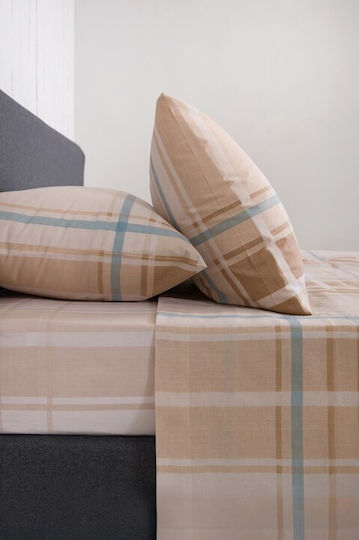Naf Naf Set Cearșafuri King Size 270x280cm. Summit Bej 4buc