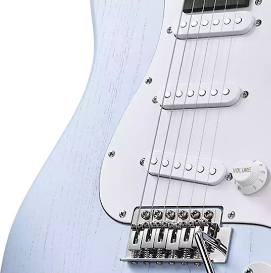 Donner Set Chitară Electrică Stratocaster Neagră cu Husă
