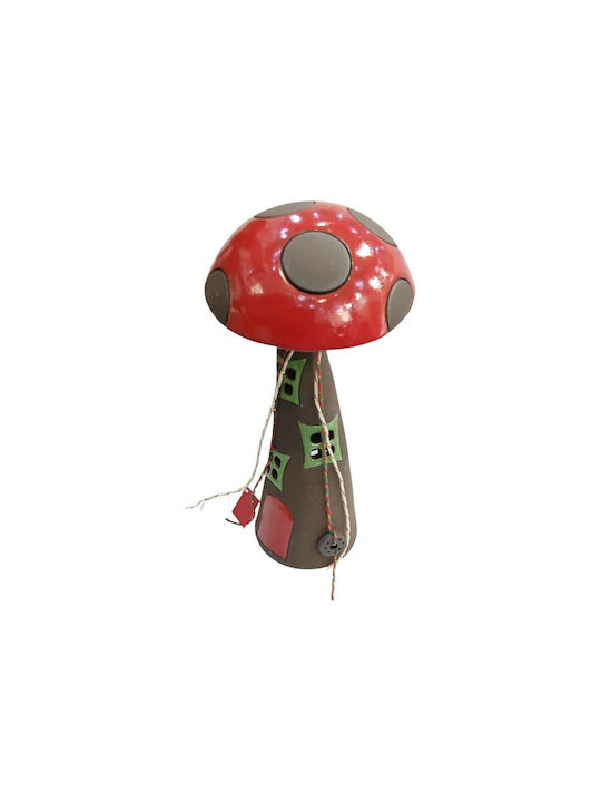Kalliopi Silver Lucky Charm 2026 Handmade Ceramic Black Clay Mushroom Large Tealight 13x22cm Rz-31-271