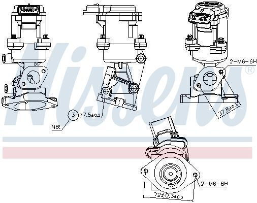 Nissens Supapă EGR Motor de mașină