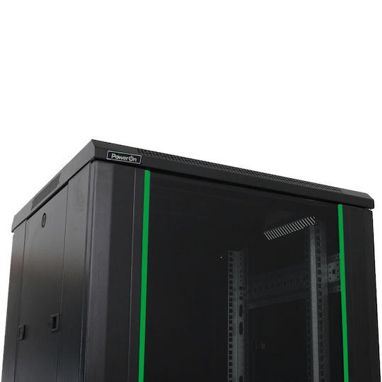 Power On Επιδαπέδια Καμπίνα Rack 42U 80x80x205.5cm Γκρι 050194