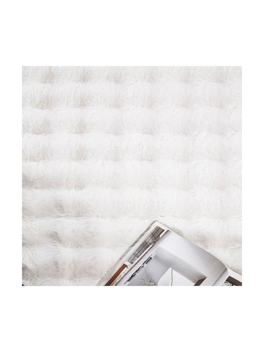 Royal Carpet Bunny Bubble Rug Rectangular White