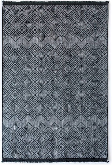 Palamaiki DC012 Χαλί Ορθογώνιο με Κρόσια Γκρι / Μαύρο 160x230cm