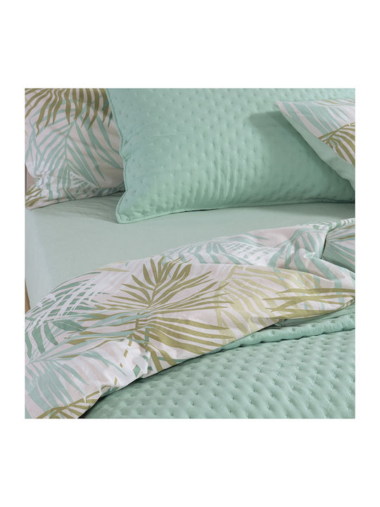 Nef-Nef Homeware Sheet Sets Single with Elastic 100x200+35cm. Amazon Green 3pcs