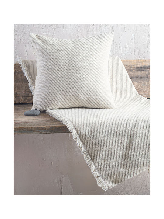 Rythmos Charlie Sofa Cushion 100% Cotton Ecru 40x40cm