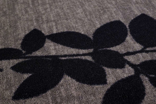 Sdim Fußmatte Teppich mit rutschfester Unterlage Ambiance 980 Leaves Gray 50x75cm Dicke 8mm