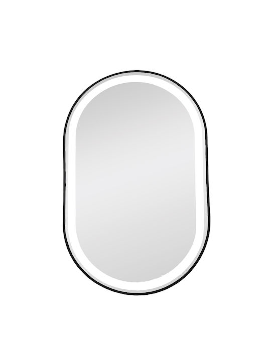 ARlight Oval Oglindă de Baie Lumini LED Atingere Negru