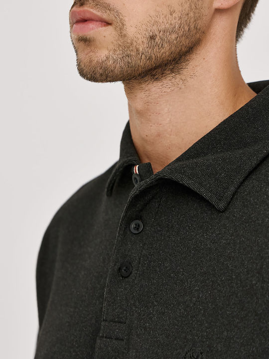 Black Long Sleeve Polo Shirt