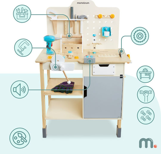 Mamabrum Children's Workbench made of Wood for 3+ years Years 2pcs